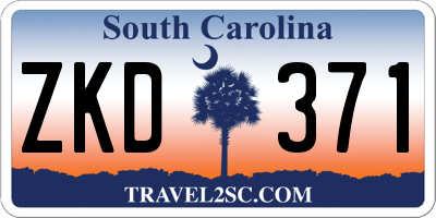 SC license plate ZKD371