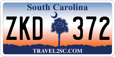 SC license plate ZKD372
