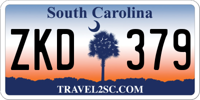 SC license plate ZKD379
