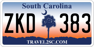 SC license plate ZKD383