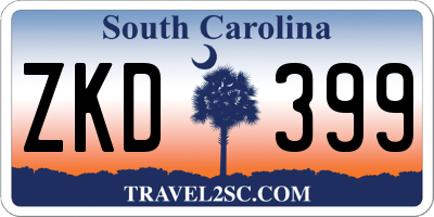 SC license plate ZKD399