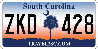 SC license plate ZKD428