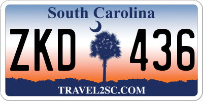 SC license plate ZKD436