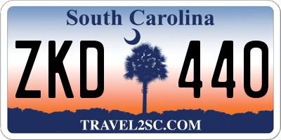 SC license plate ZKD440
