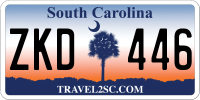 SC license plate ZKD446