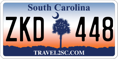 SC license plate ZKD448