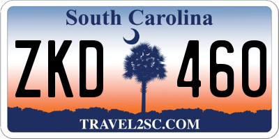 SC license plate ZKD460