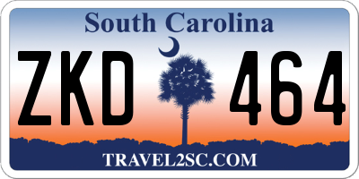 SC license plate ZKD464