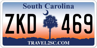 SC license plate ZKD469