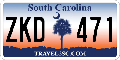 SC license plate ZKD471