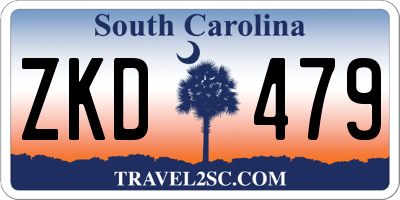 SC license plate ZKD479