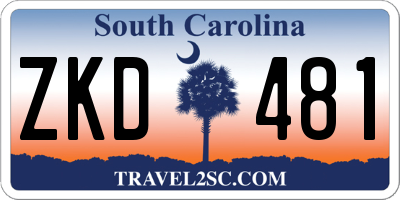 SC license plate ZKD481