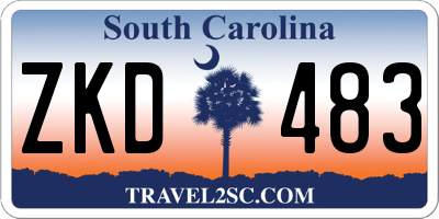 SC license plate ZKD483