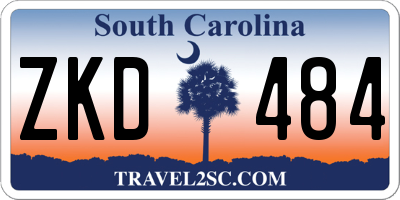 SC license plate ZKD484