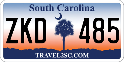 SC license plate ZKD485