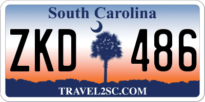 SC license plate ZKD486