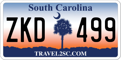 SC license plate ZKD499