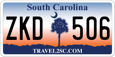 SC license plate ZKD506