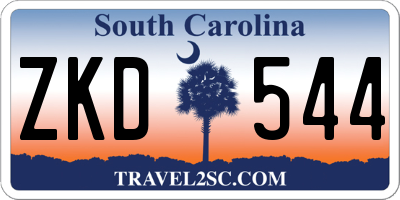 SC license plate ZKD544
