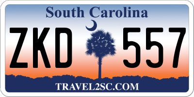 SC license plate ZKD557