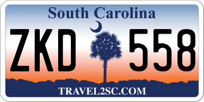 SC license plate ZKD558