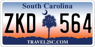 SC license plate ZKD564