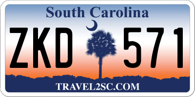 SC license plate ZKD571