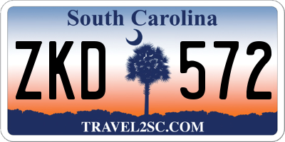 SC license plate ZKD572