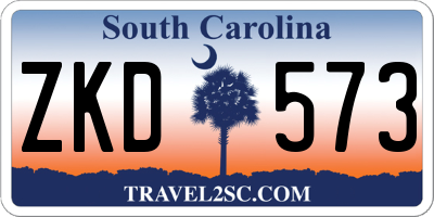 SC license plate ZKD573