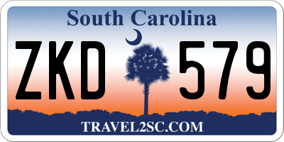 SC license plate ZKD579