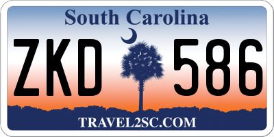 SC license plate ZKD586