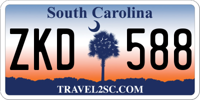 SC license plate ZKD588