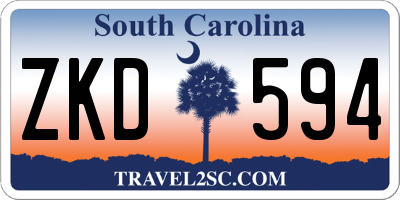 SC license plate ZKD594
