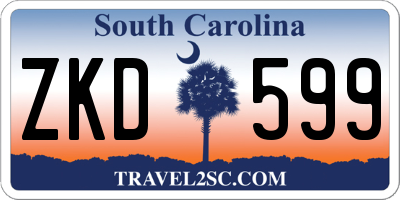 SC license plate ZKD599