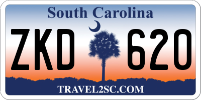 SC license plate ZKD620