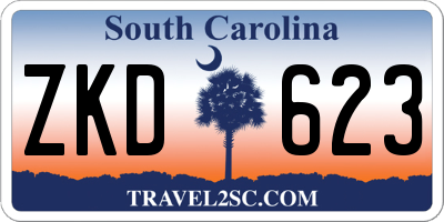 SC license plate ZKD623