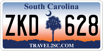 SC license plate ZKD628