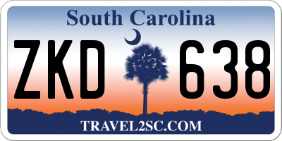 SC license plate ZKD638