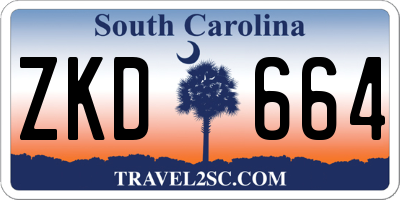 SC license plate ZKD664