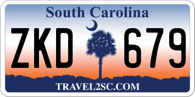 SC license plate ZKD679