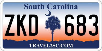 SC license plate ZKD683