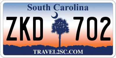 SC license plate ZKD702