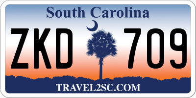 SC license plate ZKD709