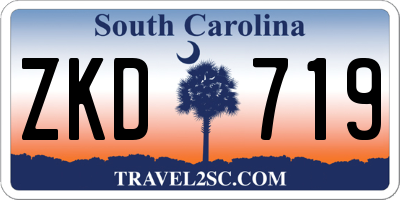 SC license plate ZKD719