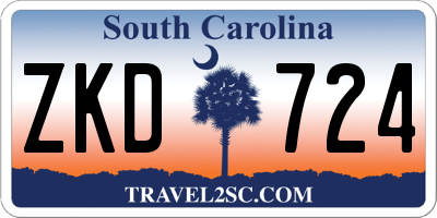SC license plate ZKD724