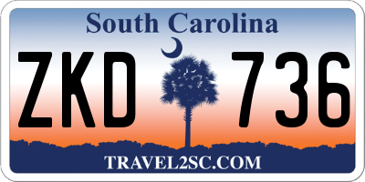 SC license plate ZKD736