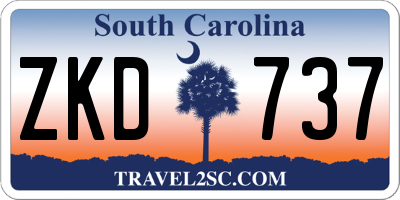 SC license plate ZKD737