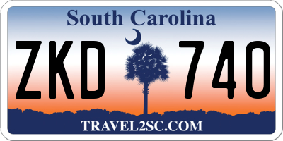 SC license plate ZKD740
