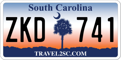 SC license plate ZKD741