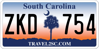 SC license plate ZKD754